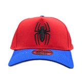 The Amazing Spiderman Marvel Comics New Era A Frame 9Forty Adjustable Snapback Hat - Red/Blue