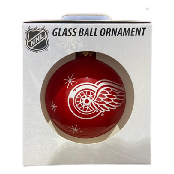 Detroit Red Wings Double Sided Single Ball Christmas Ornament NHL Hockey