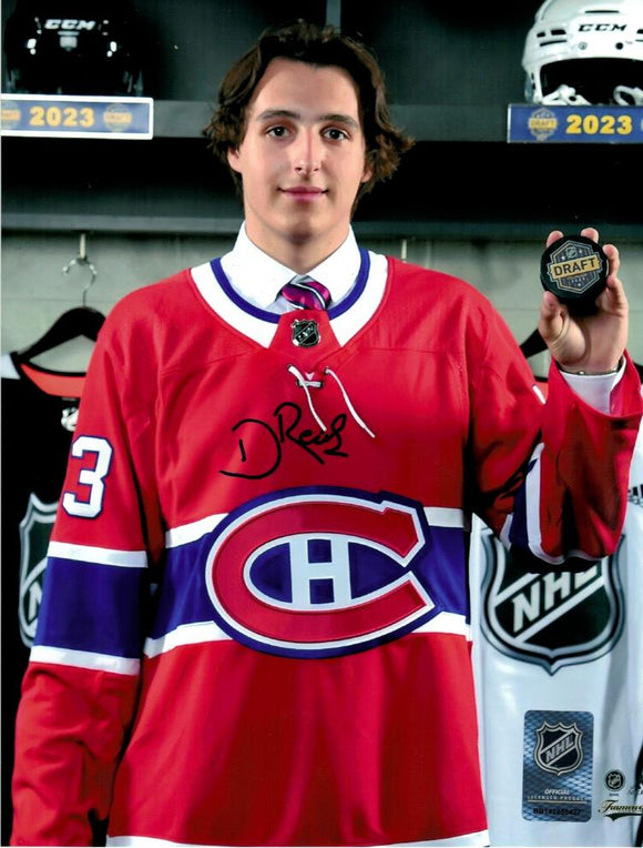 David Reinbacher Montreal Canadiens Autographed 8