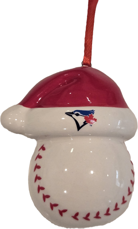 Toronto Blue Jays Santa MLB Baseball Ceramic Christmas Ornament By The Sports Vault
