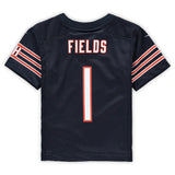 Kids Nike Justin Fields Navy Blue Chicago Bears Game NFL Home Football Jersey - Multiple Sizes