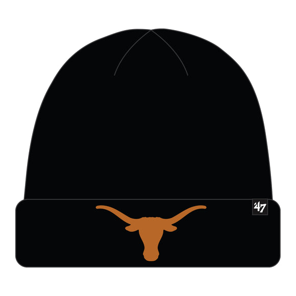 Men's Texas Longhorns NCAA Raised Cuff Team Colour Knit Beanie Toque OSFM