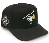 Men's Mitchell & Ness MLB Toronto Blue Jays 2025 World Series Adjustable A-Frame Snapback Hat - Black/Gold
