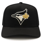 Men's Mitchell & Ness MLB Toronto Blue Jays 2025 World Series Adjustable A-Frame Snapback Hat - Black/Gold