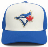 Men's Mitchell & Ness MLB Toronto Blue Jays 2025 World Series Two-Tone Adjustable A-Frame Snapback Hat - Cream/Royal Blue