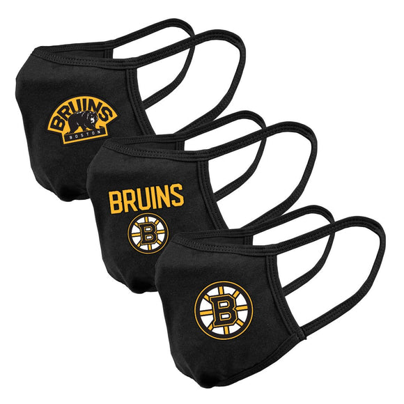 Boston Bruins NHL Hockey Core Primary Logo Guard 2 Face Mask Cover - Pack of 3