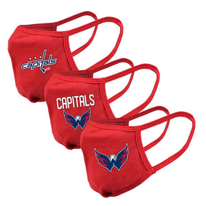 Washington Capitals NHL Hockey Core Primary Logo Guard 2 Face Mask Cover - Pack of 3