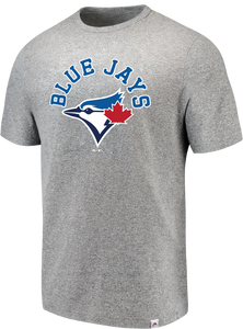 Men's Toronto Blue Jays Stand Up & Shout Grey Heathered Majestic T-Shirt - Bleacher Bum Collectibles, Toronto Blue Jays, NHL , MLB, Toronto Maple Leafs, Hat, Cap, Jersey, Hoodie, T Shirt, NFL, NBA, Toronto Raptors