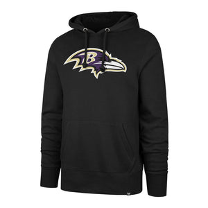 Men's Baltimore Ravens NFL Football Imprint Headline Team Colour Logo Pullover Black Hoodie