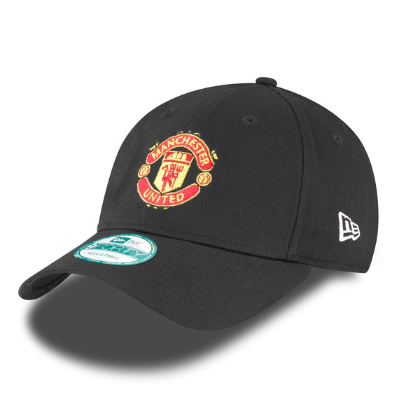 Men's New Era Manchester United Essential Black 9Forty Buckle Adjustable Hat
