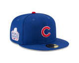Men's Chicago Cubs 2016 World Series Side Patch 59fifty Fitted MLB Baseball Hat Cap - Bleacher Bum Collectibles, Toronto Blue Jays, NHL , MLB, Toronto Maple Leafs, Hat, Cap, Jersey, Hoodie, T Shirt, NFL, NBA, Toronto Raptors
