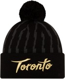 Men's Toronto Raptors New Era Black 2019/20 Alternate Earned Edition Pom Knit Toque Beanie Hat - Bleacher Bum Collectibles, Toronto Blue Jays, NHL , MLB, Toronto Maple Leafs, Hat, Cap, Jersey, Hoodie, T Shirt, NFL, NBA, Toronto Raptors