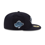 Men's Toronto Blue Jays New Era Navy Cooperstown Collection 1993 World Series Logo 59FIFTY Blue Paisley Underbill Fitted Hat