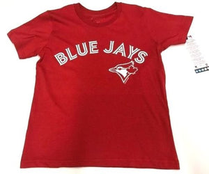 Youth Toronto Blue Jays MLB Baseball Alternate Red Round Neck T Shirt - Bleacher Bum Collectibles, Toronto Blue Jays, NHL , MLB, Toronto Maple Leafs, Hat, Cap, Jersey, Hoodie, T Shirt, NFL, NBA, Toronto Raptors