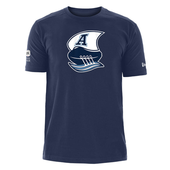 Men's Toronto Argonauts New Era Double Blue Primary Logo CFL Football T Shirt