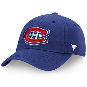Montreal Canadiens Fanatics Branded Primary Logo Fundamental Core Adjustable Hat - Navy