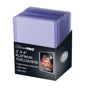 Ultra Pro 3" x 4" Clear Platinum Top Loaders 1 Pack of 25 For All Sports Card Collecting