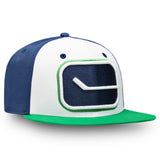 Men's Vancouver Canucks Fanatics Branded Vintage Retro Secondary Logo Snapback Hat