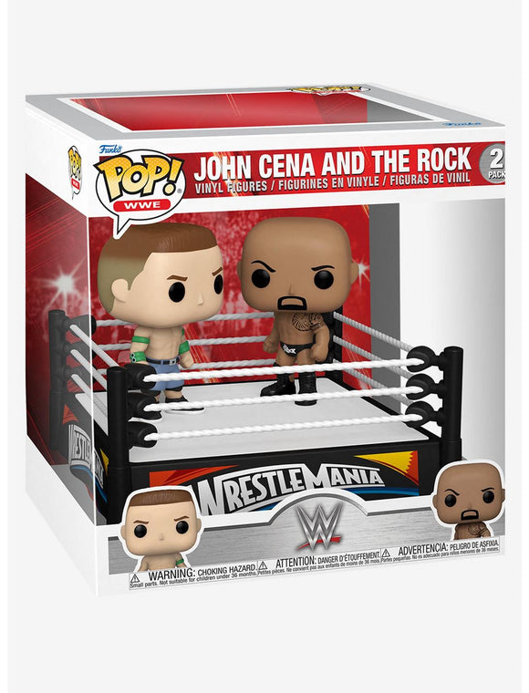 WWE Funko Pop! Vinyl 2 Set Figure John Cena and the Rock Wrestlemania Moment