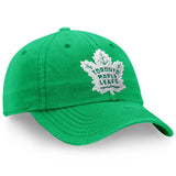 Men's Toronto Maple Leafs Fanatics Branded St Patricks Day Green Adjustable Hat - Bleacher Bum Collectibles, Toronto Blue Jays, NHL , MLB, Toronto Maple Leafs, Hat, Cap, Jersey, Hoodie, T Shirt, NFL, NBA, Toronto Raptors