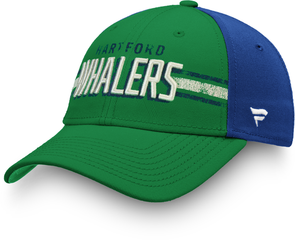 Hartford Whalers Fanatics Branded True Classic Structured Adjustable Hat - Green/Blue