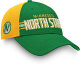 Minnesota North Stars Fanatics Branded True Classic Structured Adjustable Hat - Green/Yellow