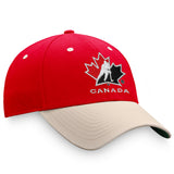 Men's Fanatics Branded Red Black White Team Hockey Canada True Classics Structured Stretch Fit Hat