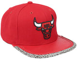 Men's Chicago Bulls Mitchell & Ness Day 1 Red Black NBA Basketball Snapback Cap