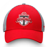 Men's Toronto FC Fanatics Branded Red  Grey Versalux Stretch Flex Fit Hat - Bleacher Bum Collectibles, Toronto Blue Jays, NHL , MLB, Toronto Maple Leafs, Hat, Cap, Jersey, Hoodie, T Shirt, NFL, NBA, Toronto Raptors