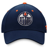 Men's Edmonton Oilers Fanatics Branded Navy Authentic Pro Locker Room Adjustable Hat