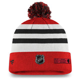 Chicago Blackhawks Fanatics Branded 2020 NHL Draft Authentic Pro Cuffed Pom Knit Toque Hat