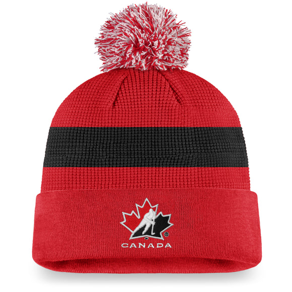 New Era NHL Bonnet unisexe pour adulte avec logo primaire rétro à pompons en tricot doublé polaire pour temps froid, Taille unique New Era NHL Bonnet unisexe pour adulte avec logo primaire rétro à pompons en tricot doublé polaire pour temps froid, Taille unique