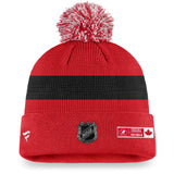 Men's Team Hockey Canada Fanatics Branded Red & Black Pom Cuffed Knit Toque Beanie