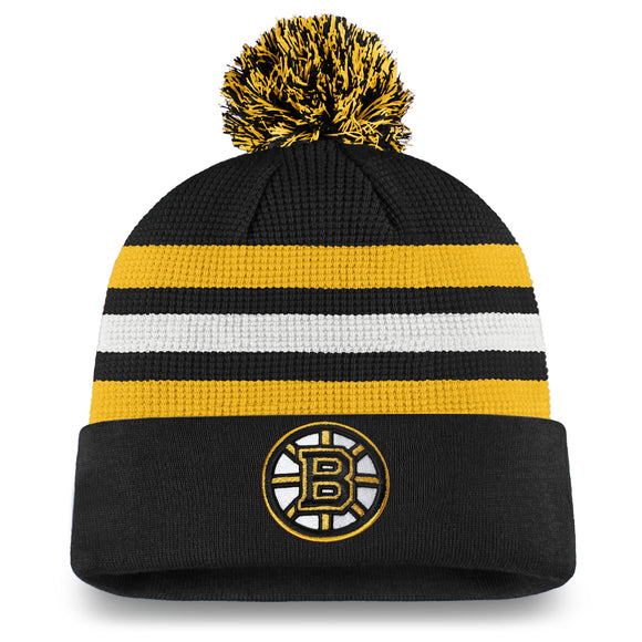 Boston Bruins Fanatics Branded 2020 NHL Draft Authentic Pro Cuffed Pom Knit Toque Hat