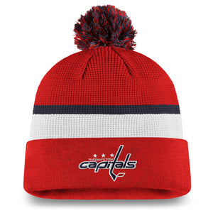 Washington Capitals Fanatics Branded 2020 NHL Draft Authentic Pro Cuffed Pom Knit Toque Hat
