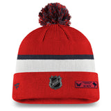 Washington Capitals Fanatics Branded 2020 NHL Draft Authentic Pro Cuffed Pom Knit Toque Hat