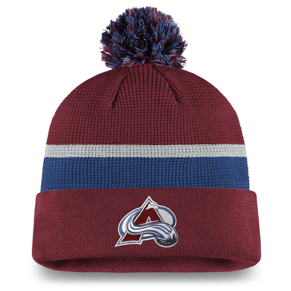 Colorado Avalanche Fanatics Branded 2020 NHL Draft Authentic Pro Cuffed Pom Knit Toque Hat