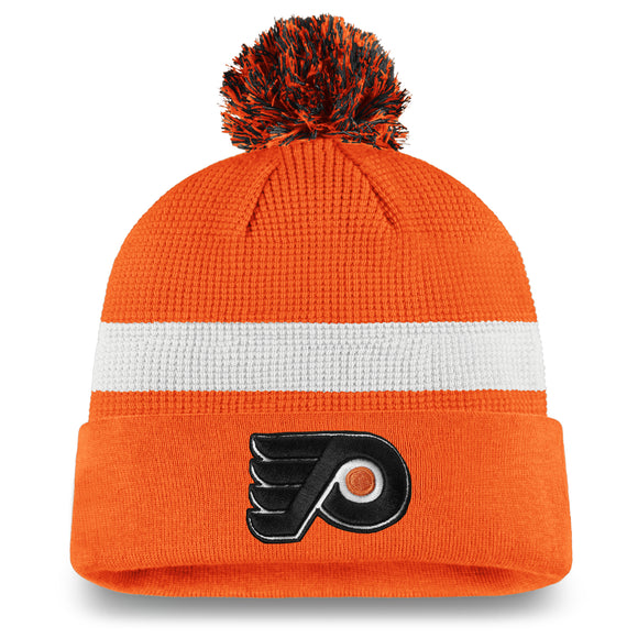 Philadelphia Flyers Fanatics Branded 2020 NHL Draft Authentic Pro Cuffed Pom Knit Toque Hat