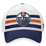 Men's Edmonton Oilers Fanatics Branded Orange/White 2021 NHL Draft - Authentic Pro Adjustable Trucker Hat