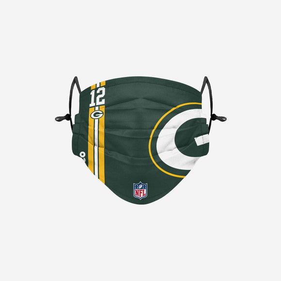 Men's Green Bay Packers NFL Football Foco Aaron Rodgers On-Field Sideline Logo Face Cover