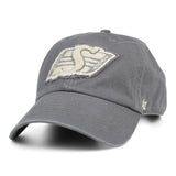 Men’s CFL Saskatchewan Roughriders ’47 Brand Chasm Dark Grey Clean Up – Adjustable Hat