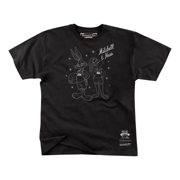 Men's Mitchell & Ness Bugs Bunny & Lola Tune Squad Space Jam A New Legacy Black T-Shirt