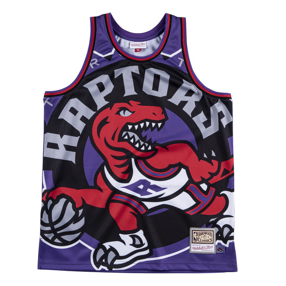 Men's Toronto Raptors NBA Mitchell & Ness Purple Big Face Fashion Jersey Tank Top