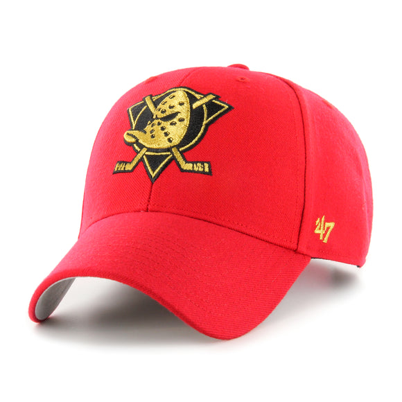 Anaheim Ducks '47 NHL MVP Lunar New Year Red Gold Adjustable Snapback Hat Cap
