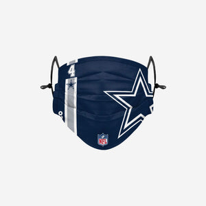 Men's Dallas Cowboys NFL Football Foco Dak Prescott On-Field Sideline Logo Face Cover