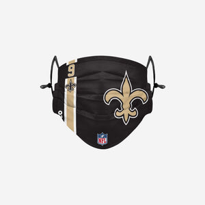 Men's New Orleans Saints NFL Football Foco Drew Brees On-Field Sideline Logo Face Cover