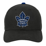 Youth Toronto Maple Leafs NHL Hockey 3rd Alternate Logo Black Pre-Curve Hat