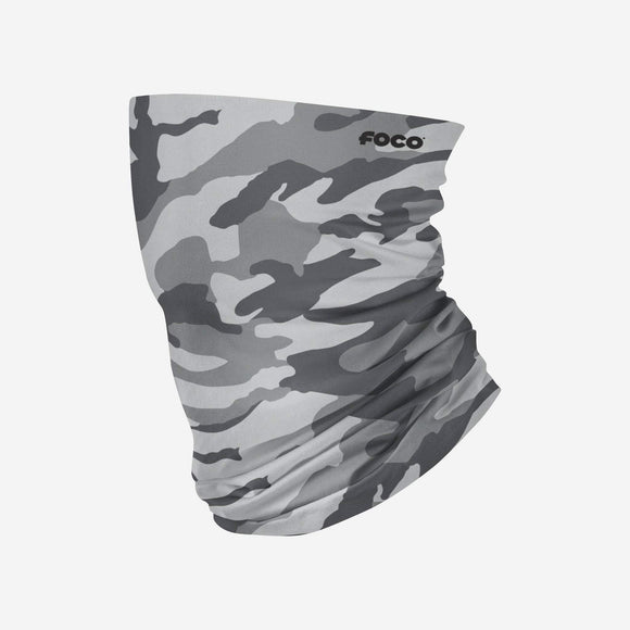 Grey Camo Camouflaged Fashion Design Coloured Foco Gaiter Scarf Adult Face Covering Head Band Mask