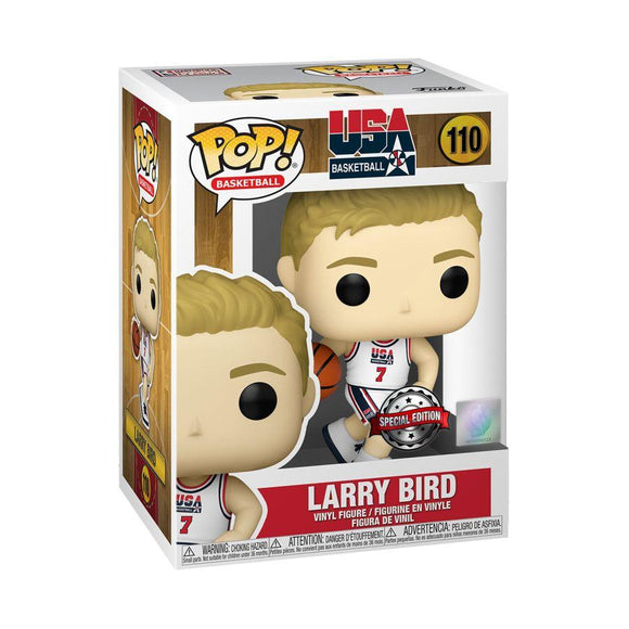 NBA Team USA Larry Bird Basketball White Jersey #110 Pop! Vinyl Action Figure