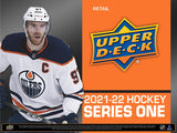 2021/22 Upper Deck Series 1 Hockey 6-Pack Blaster Box 5 Packs Per Box, 8 Cards Per Pack Plus One Bonus Pack